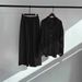Women's Clothing Spring And Autumn Shirt Set Large Size Women High Waist Loose Wide Leg Pants Temperament Two Piece Set_ecoleips.com