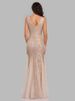V Neck Mermaid Sequin Sexy Dress Formal Prom Party Long Dress Women_ecoleips.com