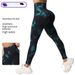 Women's Clothing Spot Seamless Tie Dye Yoga Pants Women's High Waist Peach Hip Fitness Nine Point Pants Sports Tight Bottoming Trousers_ecoleips.com