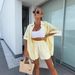 Women's Clothing Lazy Style Vacation Loose Shirt Shorts Set_ecoleips.com