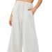Effortless High-Waisted Wide-Leg Linen-Blend Trousers For Women, Comfortable Loose Fit Casual Palazzo Pants_ecoleips.com