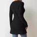 Women's Plain-Colored Long-Sleeved Knitted Square-Necked T-Shirt With Irregular Design_ecoleips.com