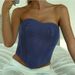 Aria Basics Aria Basics 2024 New European And American Fashion Design Top Sexy Strapless Denim Vest For Women Short Style Hot Girl Outerwear_ecoleips.com