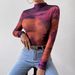 Women's Clothing Spring/Summer Slim Fit Long Sleeved Top For Women Gradient Color Splicing Niche Design Sexy Thin Top For Ladies_ecoleips.com