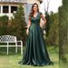 Elegant Long Sequin Evening Dress For Women - Glamorous Party Gown With Princess Silhouette, High Waist & Sleeveless Design_ecoleips.com