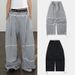 Korean-style Badblood BCAC Series Loafer Pants Women's Casual Pants Sports Pants Niche Wide-leg Trendy Pants_ecoleips.com