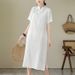 Chinese-style Modified Cheongsam Summer New Fashionable Cotton-linen Dress, Tea Attire, Artistic Retro Short-sleeved_ecoleips.com