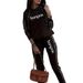 Women's Autumn/Winter Hooded Tracksuit Casual Fashion Print_ecoleips.com