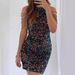 2026 Spring/Summer New Fashion Halter Neck Sexy Crystal Chain Bodycon Sequin European And American Mid-Waist Evening_ecoleips.com