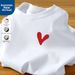 Men's Casual Cotton T-Shirt American Style Print Half Sleeve Crew Neck Pullover Loose Fit Top_ecoleips.com