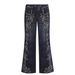 Women's Clothing Bohemian Style Jeans Gemstone Totem Print Fashion Solid Color Denim Subculture Pants_ecoleips.com