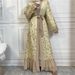 Women's Clothing Fashionable Lace Cardigan Women's Leaf Embroidered Sequined Robe Long Sleeve For Formal & Casual For Women_ecoleips.com