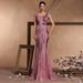 Green Sequined Mermaid Evening Dress Long Slim Fit For Bridesmaids Banquets New Style_ecoleips.com