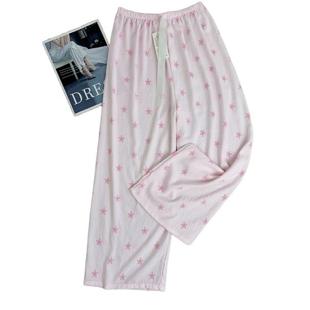 Summer Pajamas Pants Sweet Printed Women Sleepwear Pijama Pant Casual Home Clothes Thin Spring Fall Nightwear Trousers_ecoleips.com