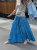 Women's Cotton Linen Midi Skirt Floor Length Slimming Hip Covering Summer Style 2025 Japanese Literary Design Extra Large_ecoleips.com