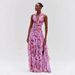 Women's Clothing Summer Sleeveless Halter Neck Floral Sexy Lotus Leaf Skirt Sweet_ecoleips.com