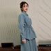 Women's Clothing Single Breasted Long Sleeved Top Loose Large Swing Skirt Suit_ecoleips.com