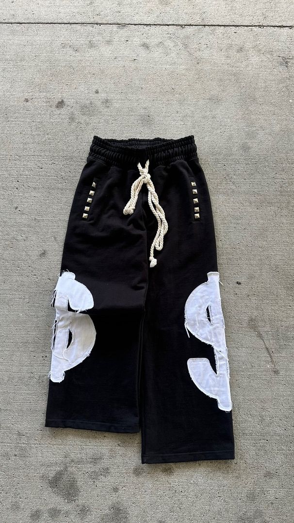 Women's Trendy Casual Pants With Personalized Graffiti Embroidery Patches Stretch Trousers_ecoleips.com