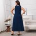 Women's Elegant Sleeveless Dress - Wrap Waist & Adjustable Straps | Flowy Summer Maxi Dress (S-XL) | Chiffon & Linen Blend_ecoleips.com