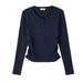 2025 #Craftsmanship Selection # Waist Fold Maillard Chic Bag Cloth Button Long Sleeve T-Shirt For Women's Temperament Pure_ecoleips.com