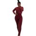 Women's Clothing Acid Washed Fried Color Distressed Jumpsuit Two Piece Casual Suit_ecoleips.com