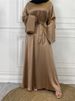 New Muslim Turkish Abayas Jalabiyat Women Ramadan Clothes Moroccan Caftan Party Maxi Dress Arabic Kaftan Satin Female Dress_ecoleips.com