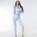 Women's Clothing Sports Yoga Suits Fitness Vest Jacket High Waist Yoga Pants Three Piece Set_ecoleips.com