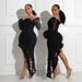 Women's Clothing New Style Tube Top Similar Irregular Dress Solid Color Long Skirt Female_ecoleips.com