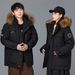 Trendy Oversized Hooded Winter Parka With Faux Fur Trim – Windproof Puffer Coat For Extreme Cold, 600 Fill Power Duck Down, Unisex Streetwear Jacket_ecoleips.com