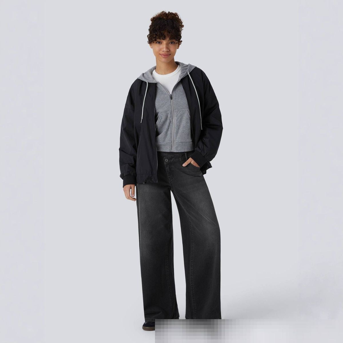 Asymmetric Low-Rise Relaxed Fit Jeans – Washed Cotton Denim Pants In Blue, Black & White (XS-3XL)_ecoleips.com