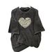 Summer New Women's Short Sleeve T-Shirt Washed Old Design Printed Loose Mid-Length Top For Students_ecoleips.com