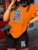 Summer Women's Casual Fashion Lover Bear Cartoon Graphic Printed Loose T-shirt Shorts Two-piece Set Summer Sportswear Suitable For Daily Wear-157_ecoleips.com