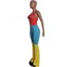 Women's Summer Two Piece Suit Vest Sleeveless & Flared Pants Red Printed Casual Commuting Outfit Spring/Autumn_ecoleips.com