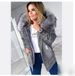 Women's Clothing Retro Denim Jacket Warm Medium Long With Large Fur Collar Ripped Old Style Spot Trench Coat_ecoleips.com