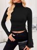 Women's High Neck Slim Fit Base Layer Top For Autumn Winter Suitable_ecoleips.com