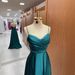 Women's Clothing New Dark Green Sling V Neck Simple Wedding Party Dress Sling Banquet Catwalk Fashion Dress_ecoleips.com