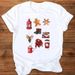New Merry Christmas Tree Santa Claus Vintage Crew Neck Loose Women's T-Shirt Short Sleeve_ecoleips.com