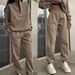 Premium Fleece Tracksuit Set For Women - Thickened Long-Sleeve Hoodie & Jogger Pants (XXXL Plus Size, 7 Elegant Colors, 680GSM Poly-Spandex Blend)_ecoleips.com