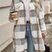 Warm Plaid Wool Coat For Women – Oversized Long Sleeve Trench Coat (4 Classic Colors, Thickened Winter Style)_ecoleips.com