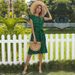 100% Clothing Summer Hot Sale Bestseller European And American Retro Elegant Short Sleeve Polka Dot Ruched Dress_ecoleips.com