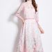 Women's Two-Piece Set Elegant Socialite Lantern Sleeve Button-Up Slim Top High-Waisted Printed Mesh Skirt_ecoleips.com