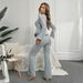 Foreign Trade Hot-Selling European And American Cross-Border Women's With Fleece Feel, V-Neck, Sleeves, Long Pants,_ecoleips.com