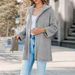 Women's Solid Color Casual Loose Plush Hooded Cardigan Mid-Length Coat Fall Winter New Arrival_ecoleips.com