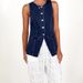Women's Sleeveless High Waist Denim Vest - Casual Chic Button Front Vest For Spring & Summer_ecoleips.com