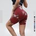 New Yoga Hip Shorts Women's Sports Fitness Shorts Comfortable High Waist Elastic Sports Tight Pants Women_ecoleips.com