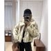 Luxury Faux Fox Fur Coat For Women – Short Plush Jacket In Floral Print (S-L) | Elegant & Office-Chic_ecoleips.com