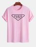 Casual White Patterned T-shirt Print, Short Sleeved Round Neck 100% Cotton T-shirt Top-6_ecoleips.com