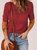 Women's Sexy Knitted Hook Sweater Round Neck Hollow Short Sleeve Top_ecoleips.com