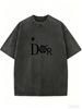 Retro Wash Relaxed Fit Tee, Women's Casual Short Sleeve T-Shirt For Vacation, Travel And Weekend Outfits_ecoleips.com