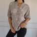 Women's Clothing Ladies Lace Embroidery Button V Neck Shirt_ecoleips.com